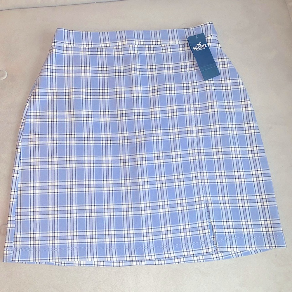 Blue Plaid Hollister skirt size: XS💙💙